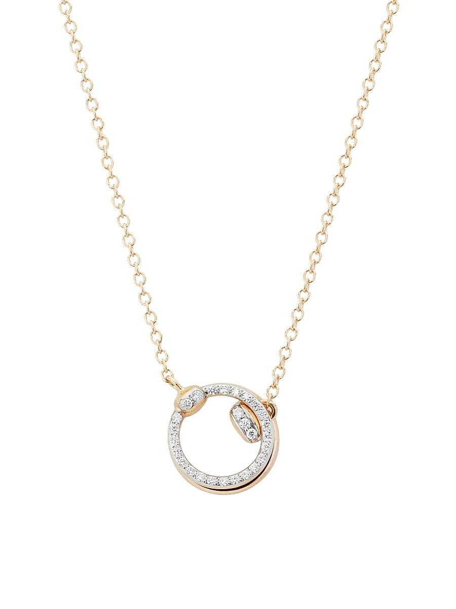 Women's Pomellato Together 18K Rose Gold & Diamond Pendant Necklace - Rose Gold
