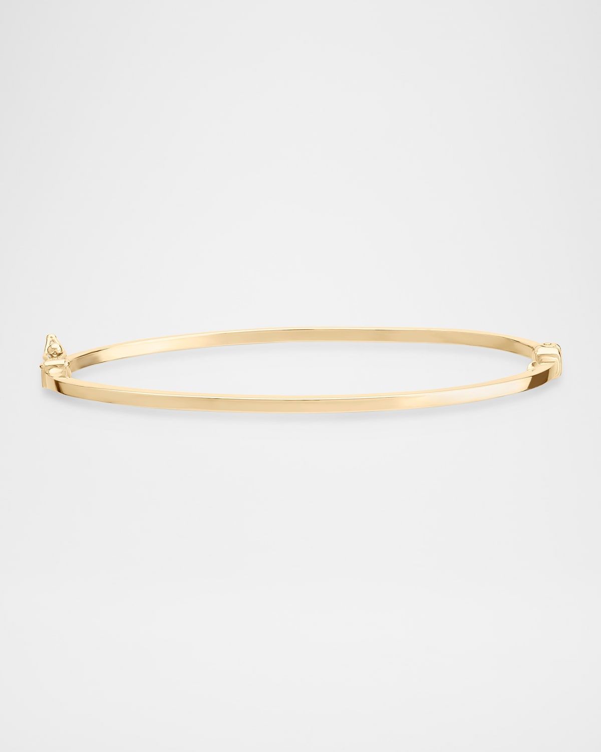 Thin Hollow Hinge Bangle in 14K Yellow Gold
