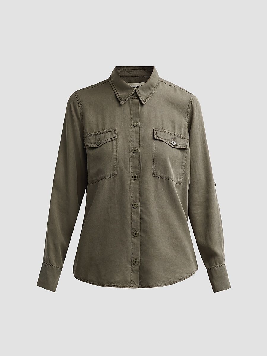 Women's Pearson Military Blouse - Smokey Olive - Size XS