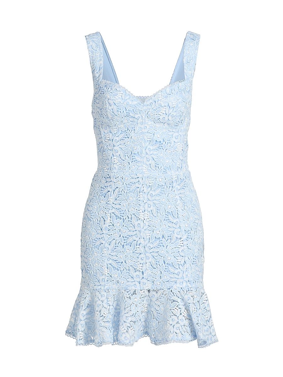 Women's Celena Lace Minidress - Light Blue White - Size 8