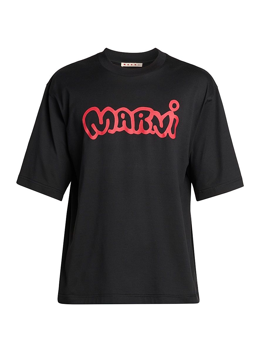 Men's Graffiti Logo T-Shirt - Black - Size 42