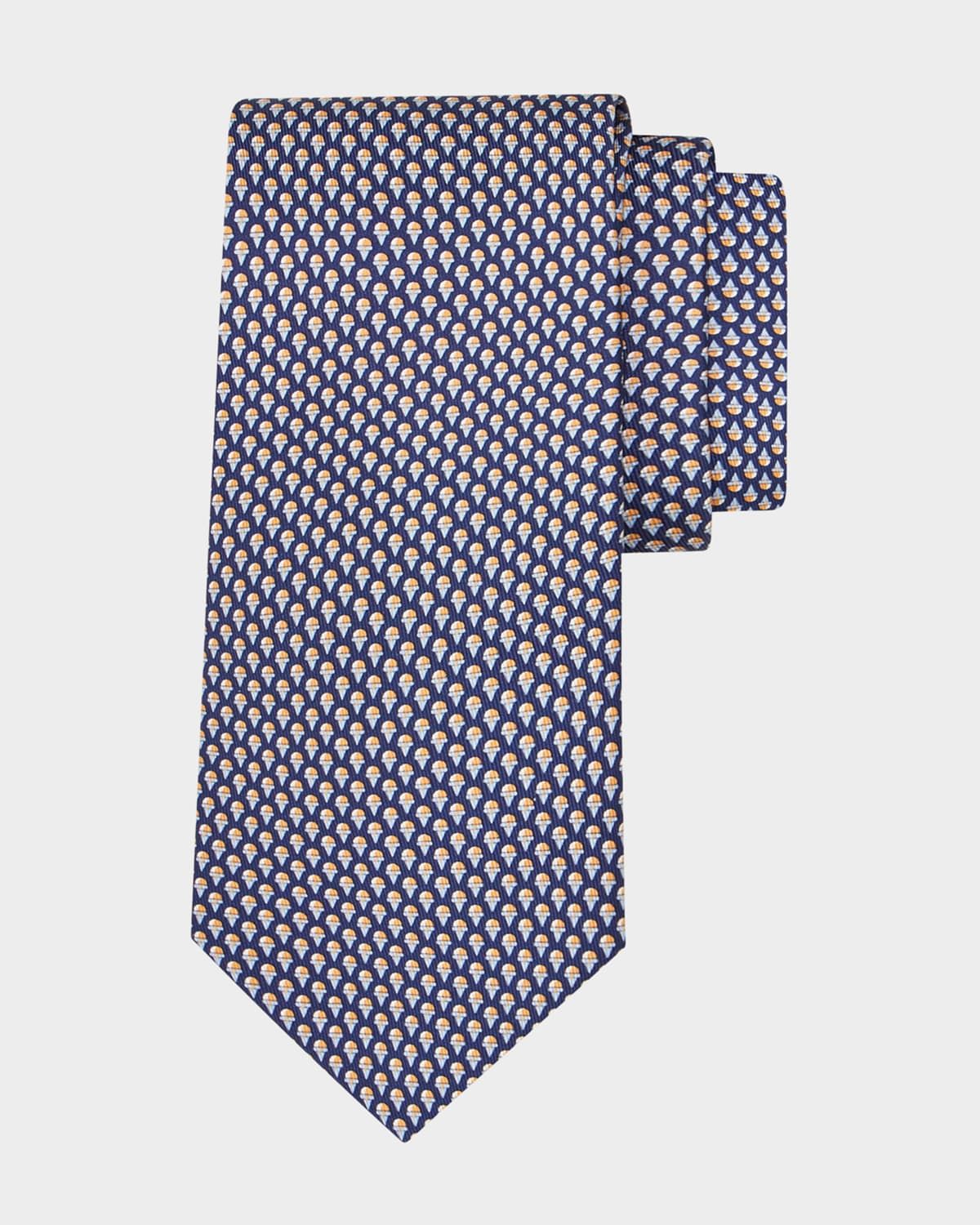 Men & apos;s Mini Ice Cream-Print Silk Tie