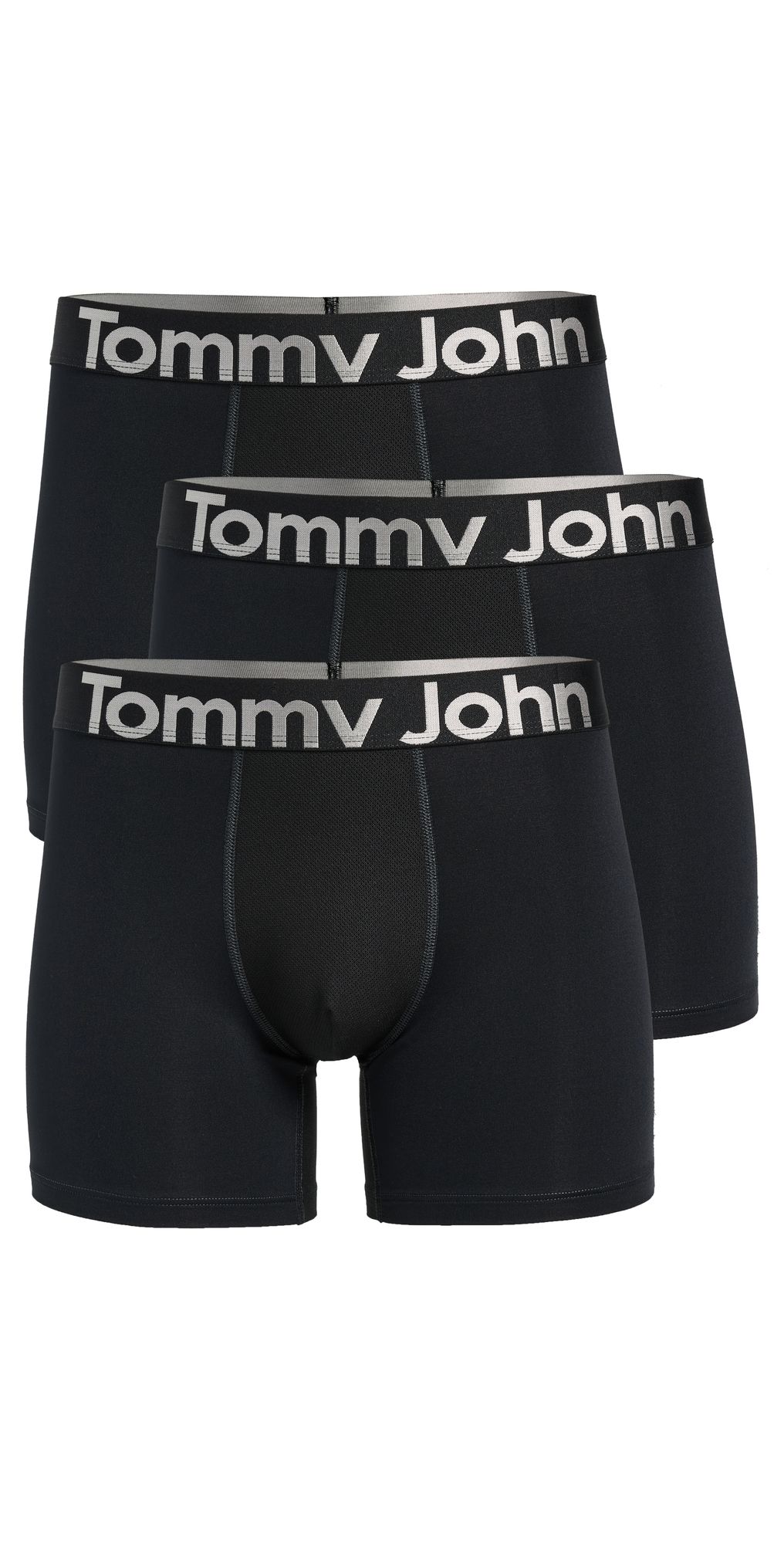 Tommy John 360 Sport 4 Trunks 3 Pack Black XL