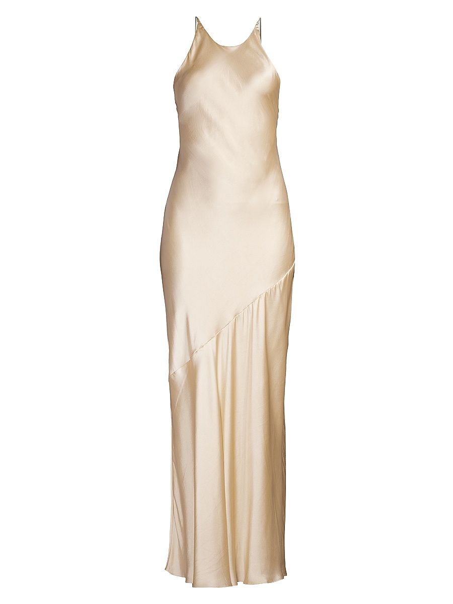 Women's Nonchalance Satin Slip Dress - Pearlescent - Size 12