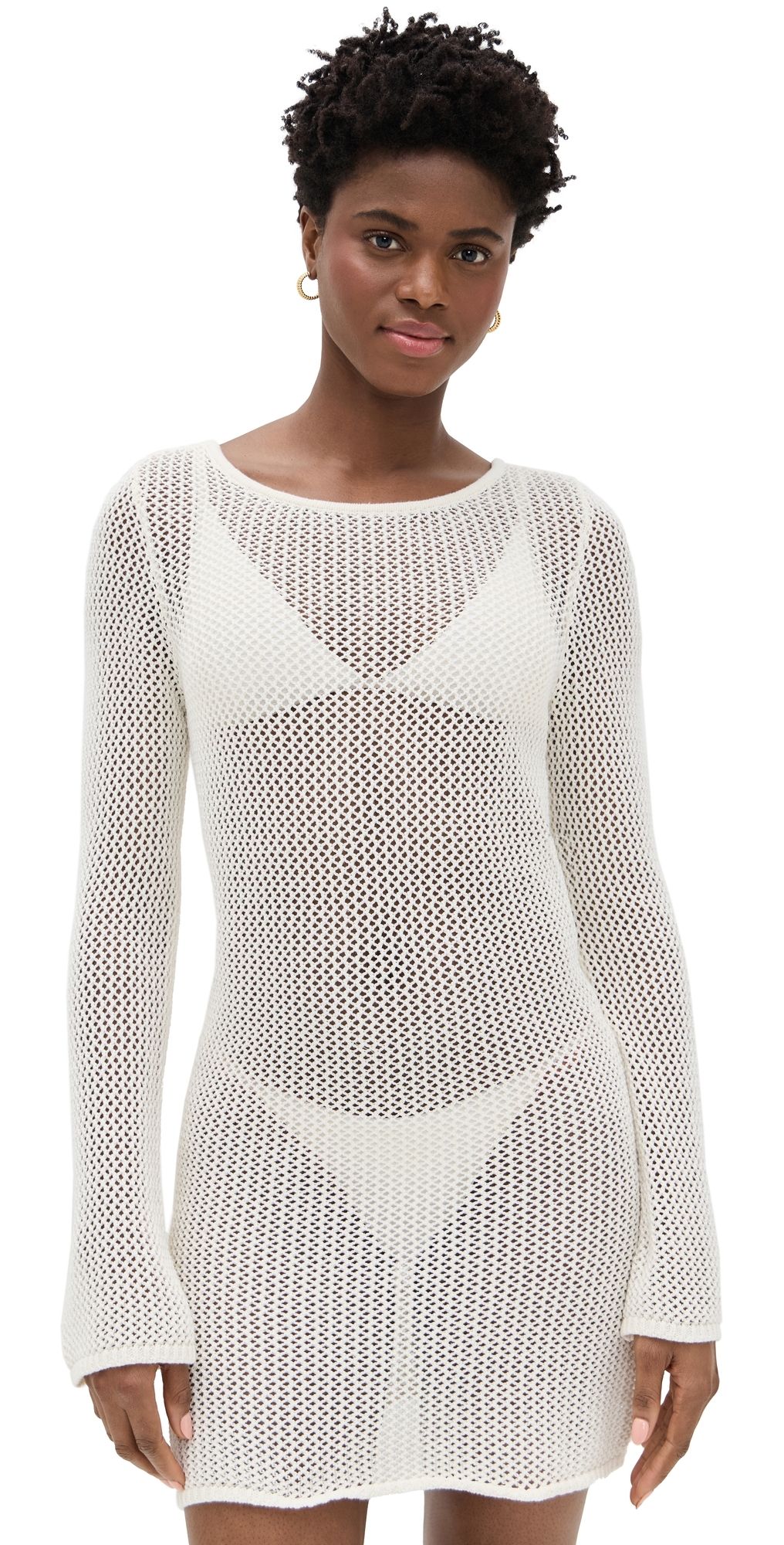 LSPACE Cleo Cover Up Dress Cream XS