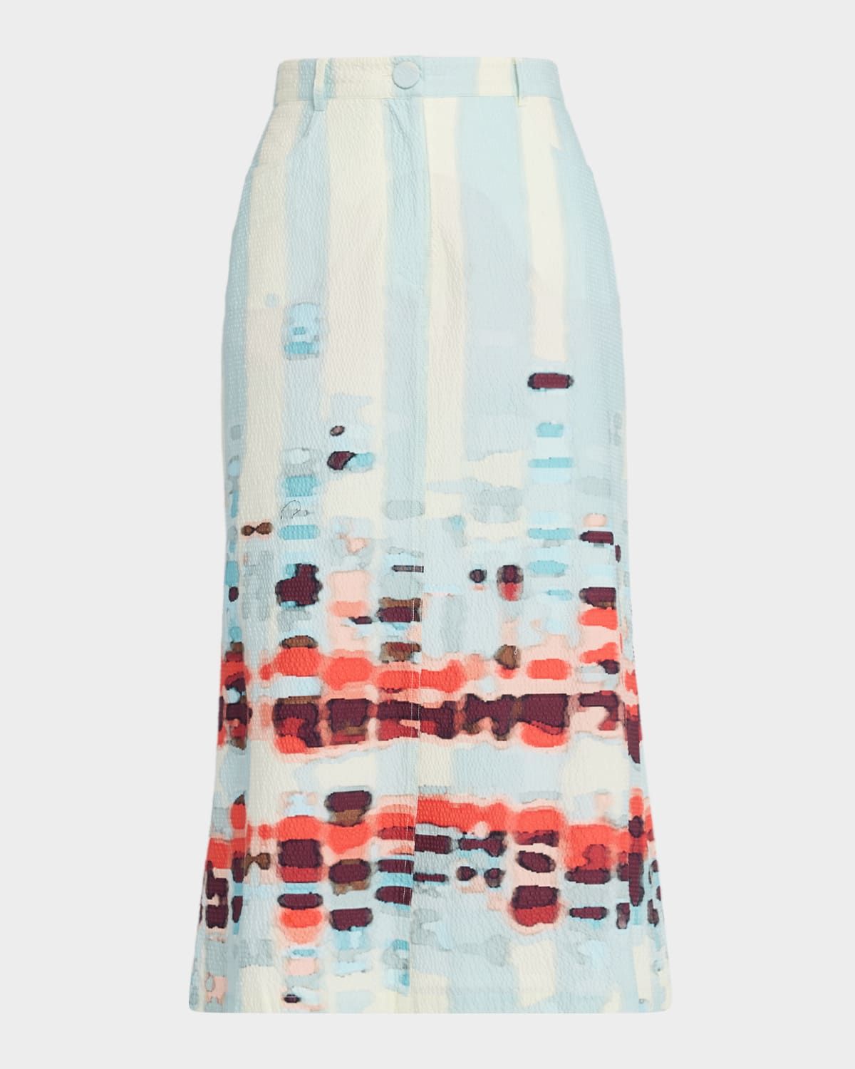 Layan Stretch Cotton Midi Skirt