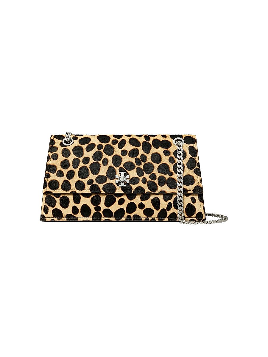 Women's Kira Leopard-Print Calf Hair Crossbody Bag - Trench And Black