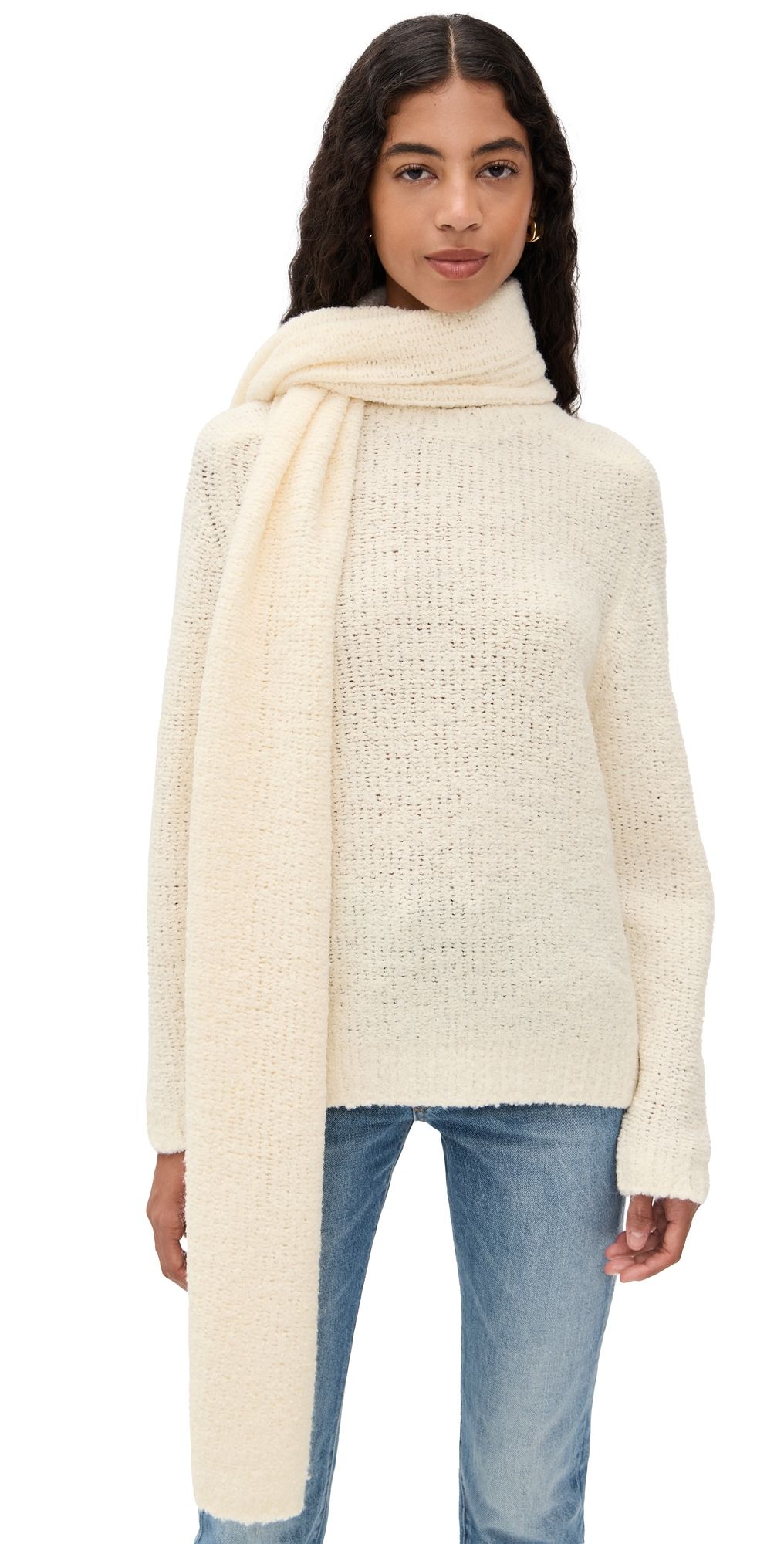 STAUD Siren Sweater Ivory XS