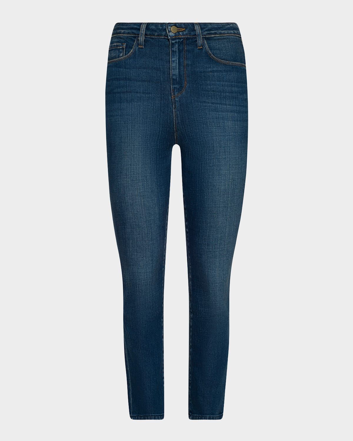 Celestia Slim-Straight Cropped Jeans