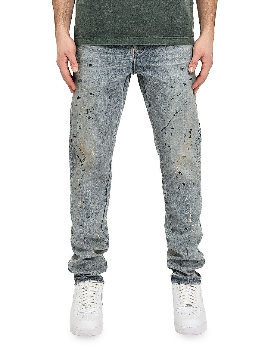 Men's Sequined Splatter Jeans - Light Indigo - Size 33