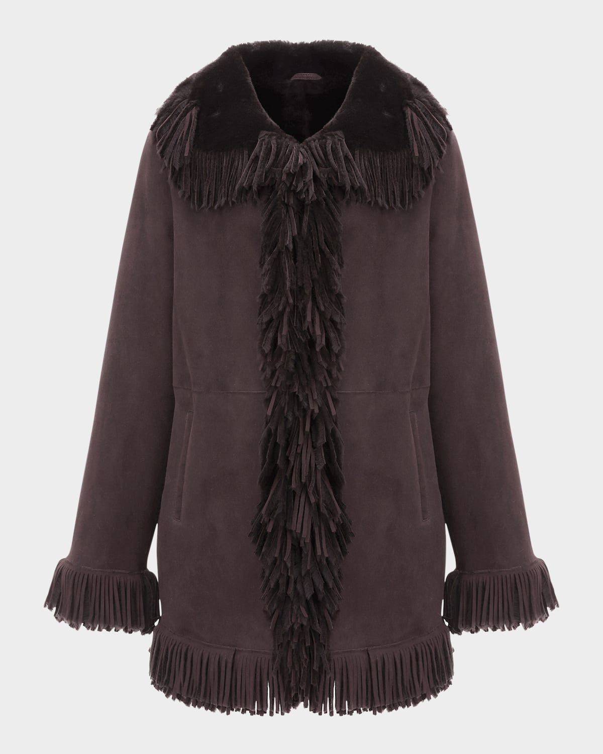 Merino Shearling Lamb Jacket With Fringes