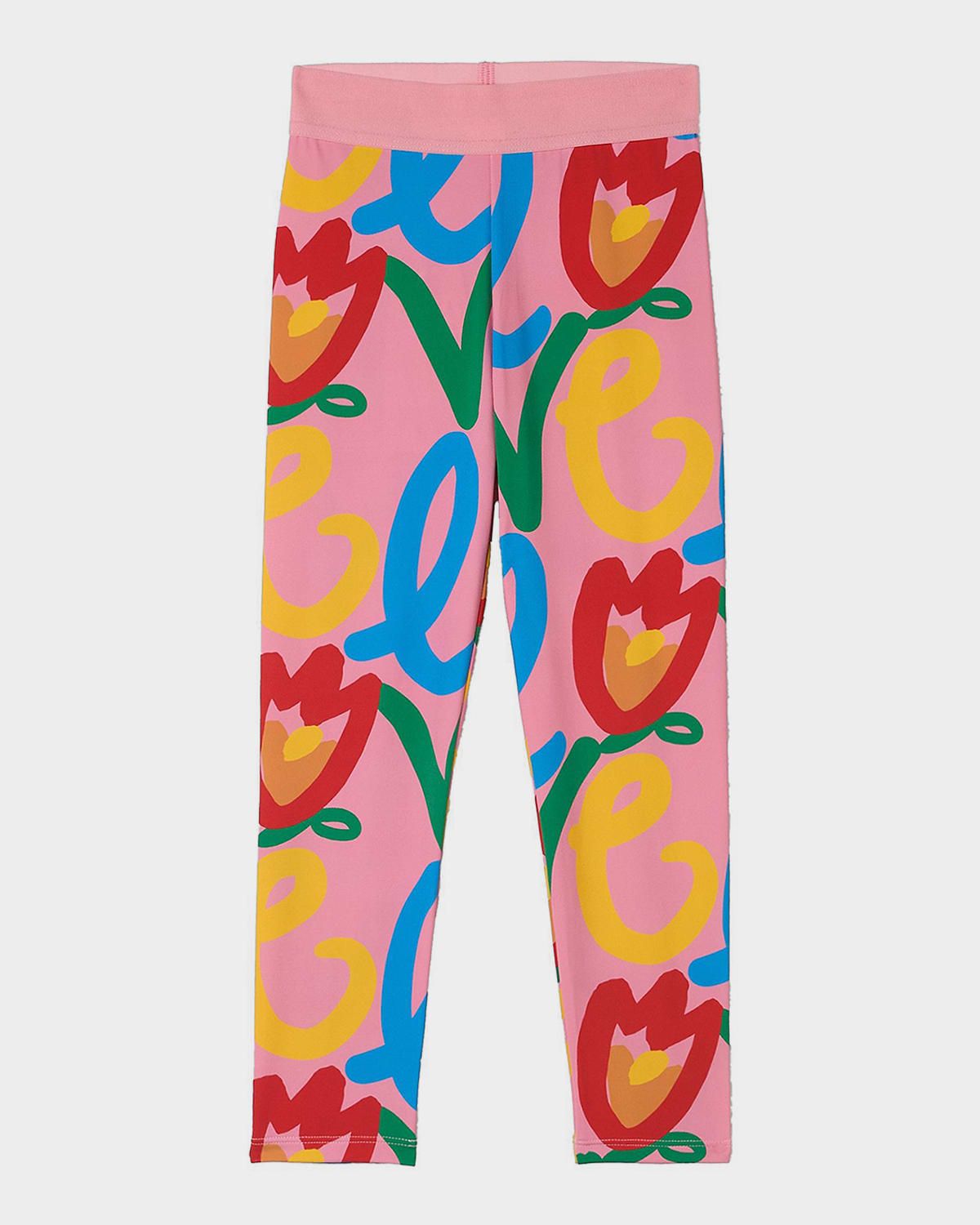 Girl & apos;s Love-Print Leggings, Size 4-12