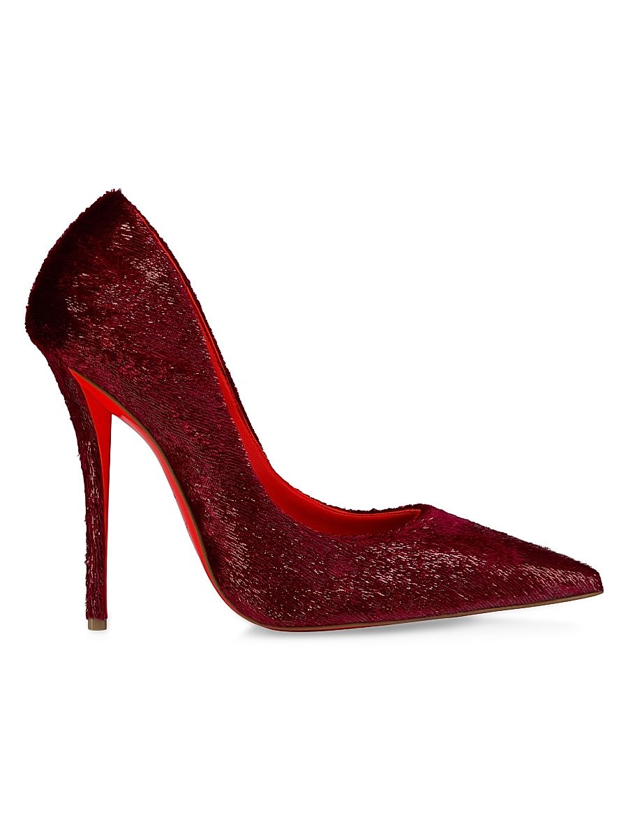 Women's Miss Z 100MM Velvet-Effect Pumps - Fever - Size 7