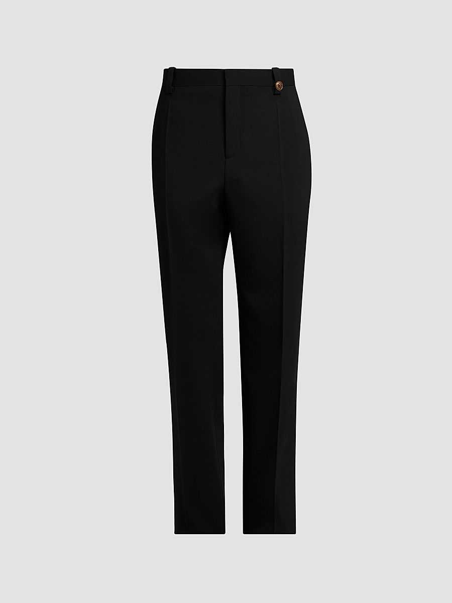 Men's Medusa Stretch-Wool Pants - Black - Size 44