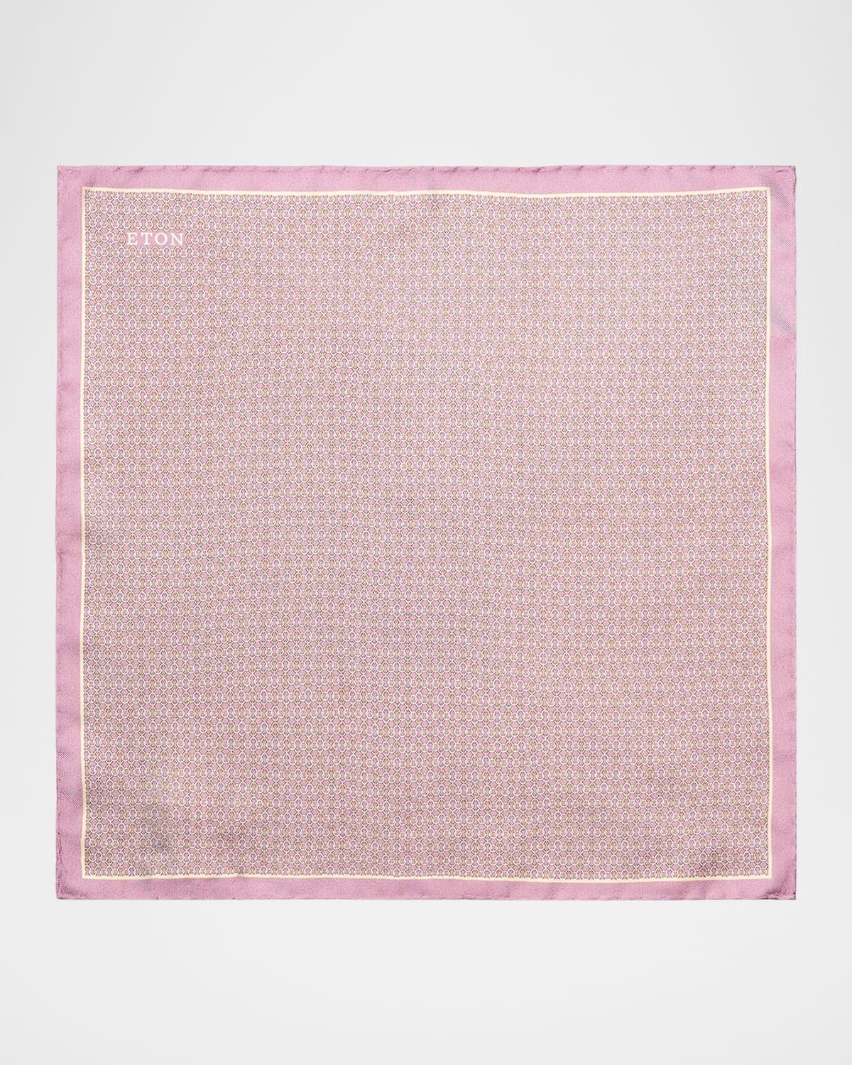 Men & apos;s Geometric Silk Pocket Square