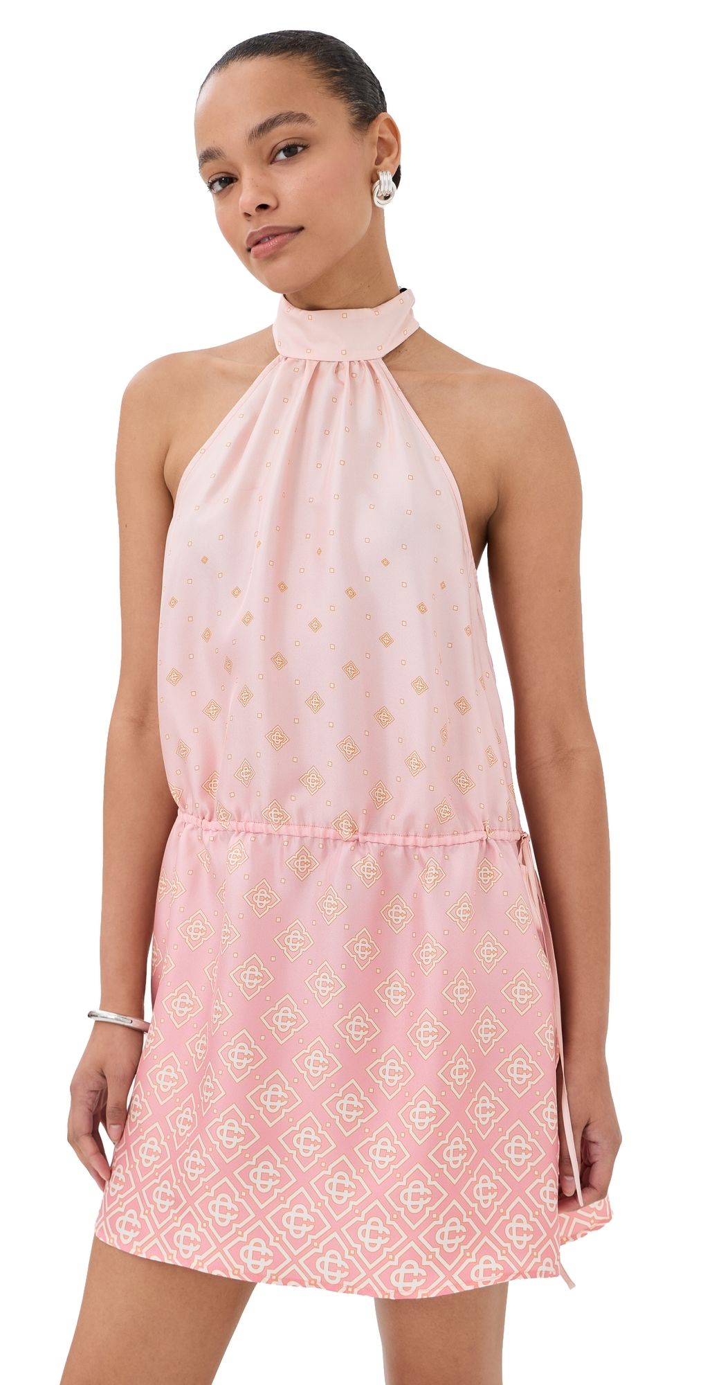 Casablanca Monogram Degrade Silk Dress Monogram Degrade M