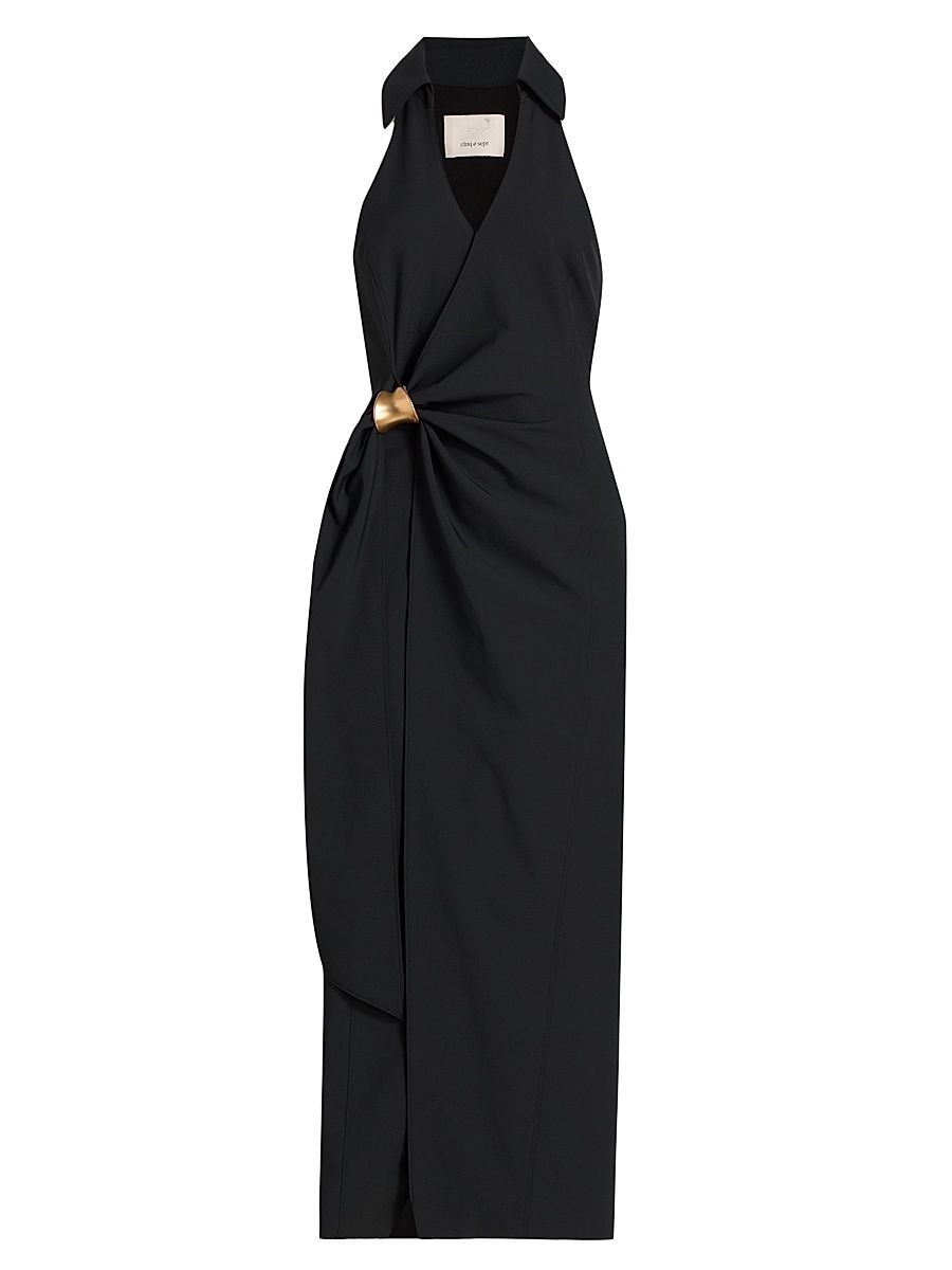 Women's Bangle Enez Midi-Dress - Black - Size 14