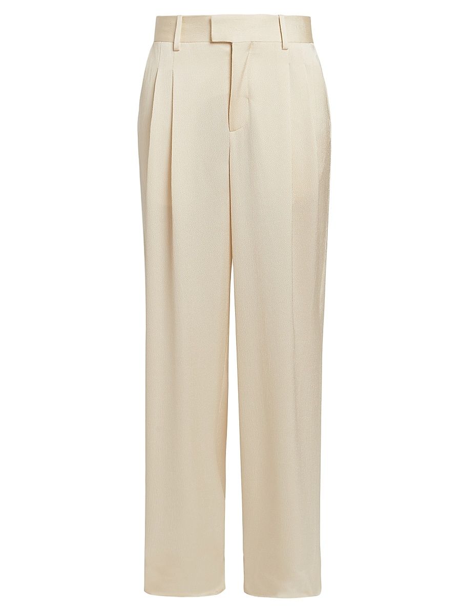 Women's Giorgia Pleated Trousers - Butter - Size 10