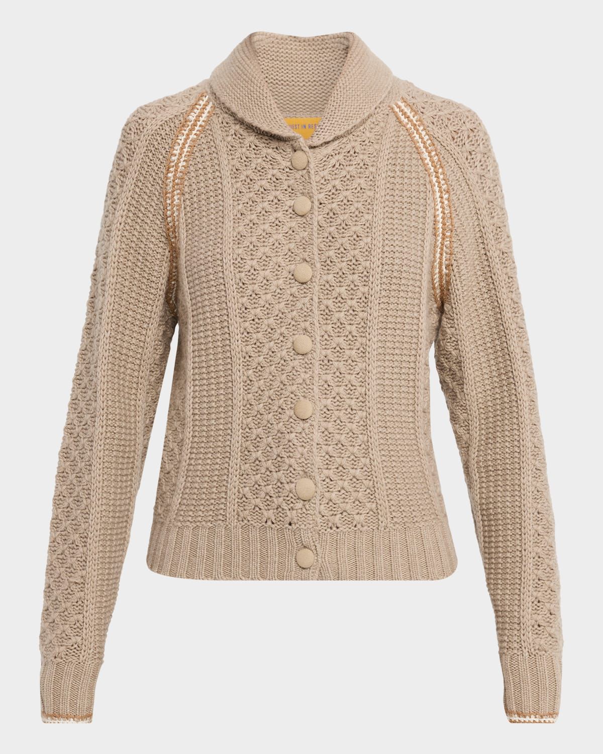 Marlowe Wool Cashmere Cable Cardigan