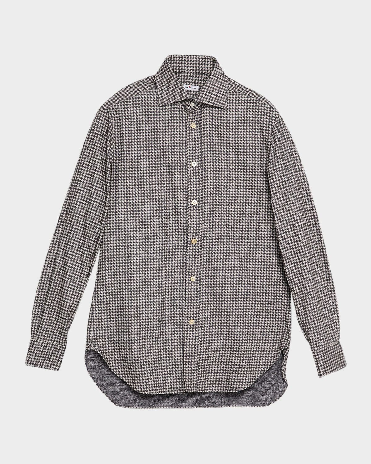 Men & apos;s Cotton Houndstooth Classic-Fit Sport Shirt