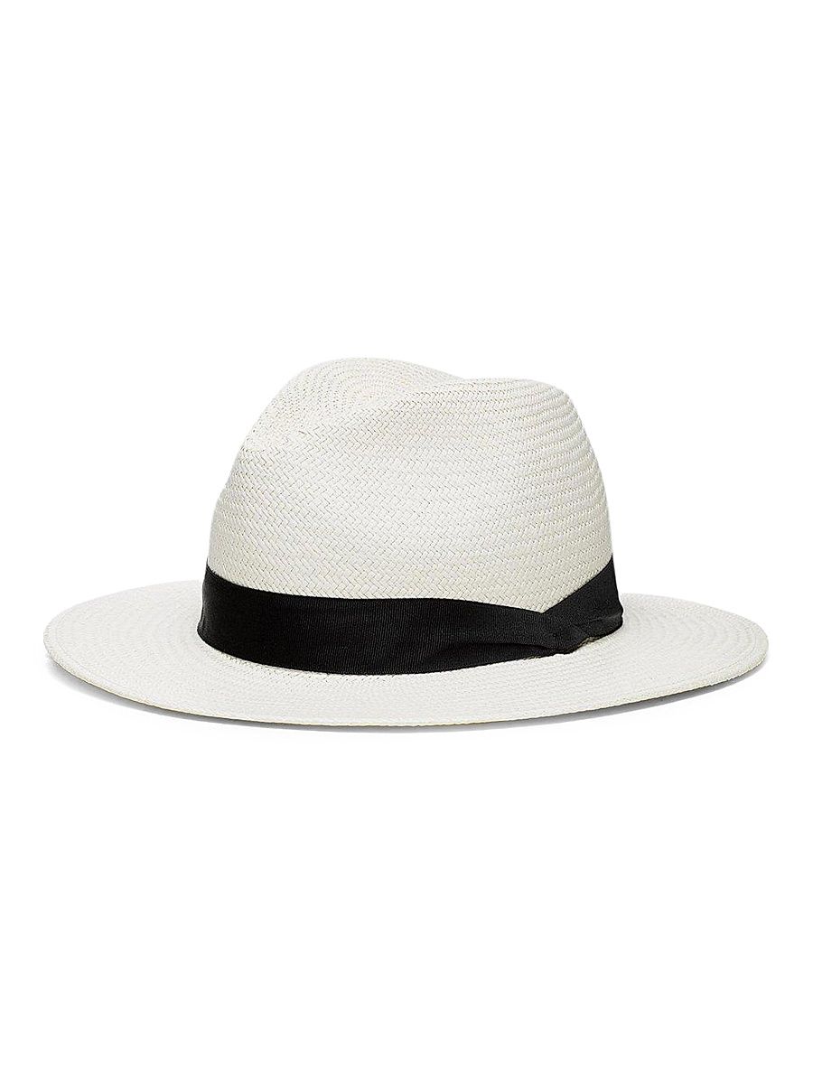 Straw Panama Hat - White - Size Medium