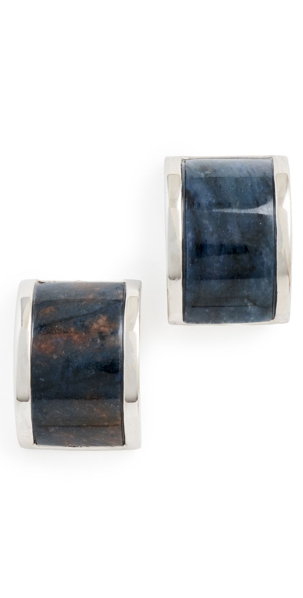 SHASHI Cecillia Lapis Studs Silver/Lapis One Size