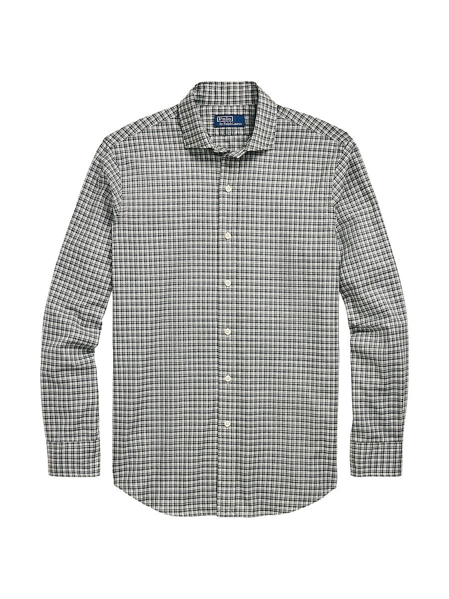 Men's Plaid Twill Shirt - Grey Heather Multi - Size XXL
