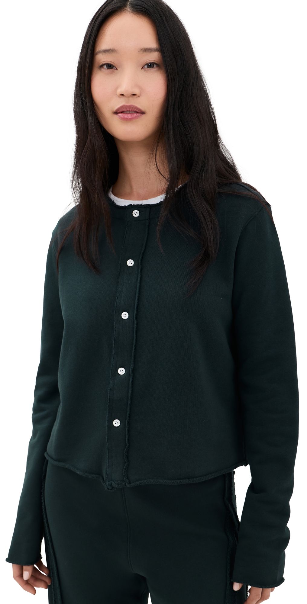 Frank & Eileen Jackie Sweatshirt Cardigan Pine L