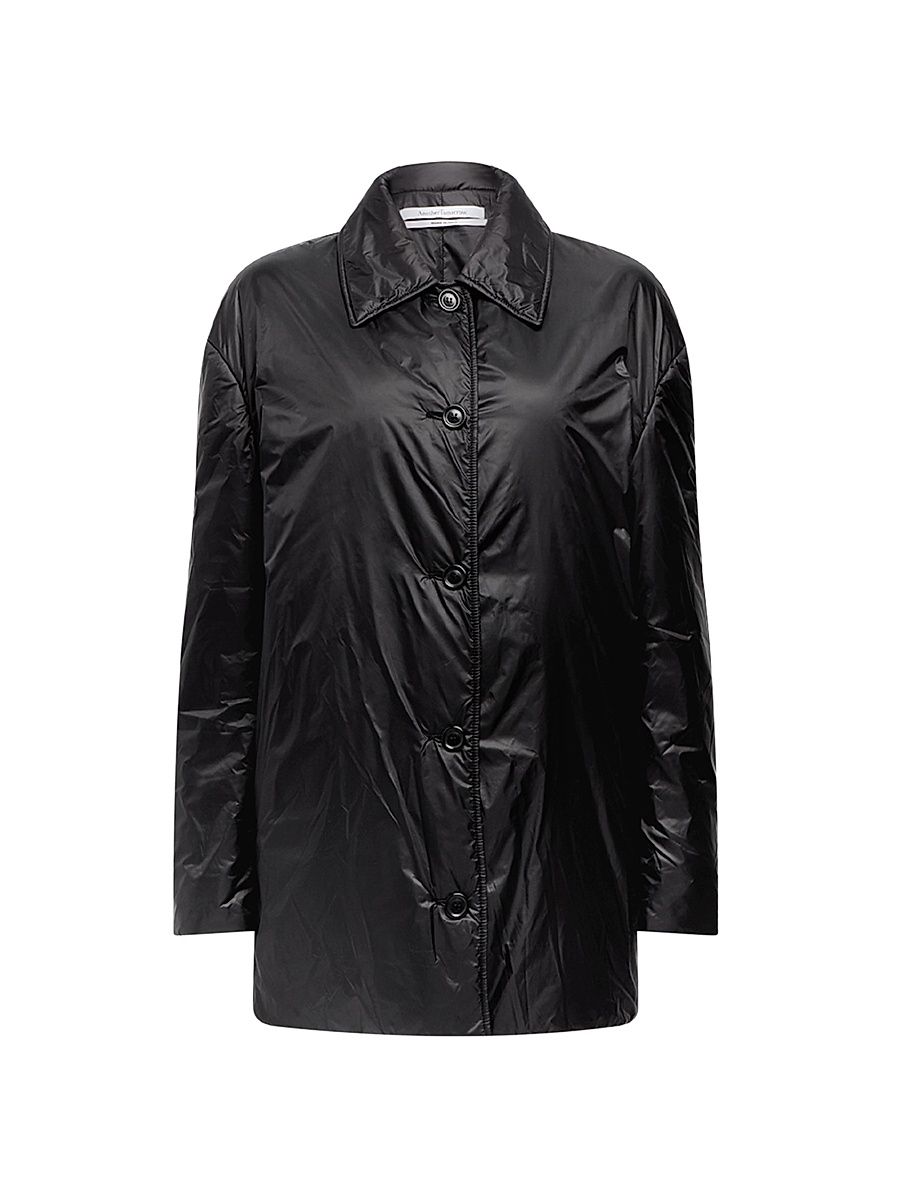 Women's Padded Balmacaan Coats - Black - Size Medium