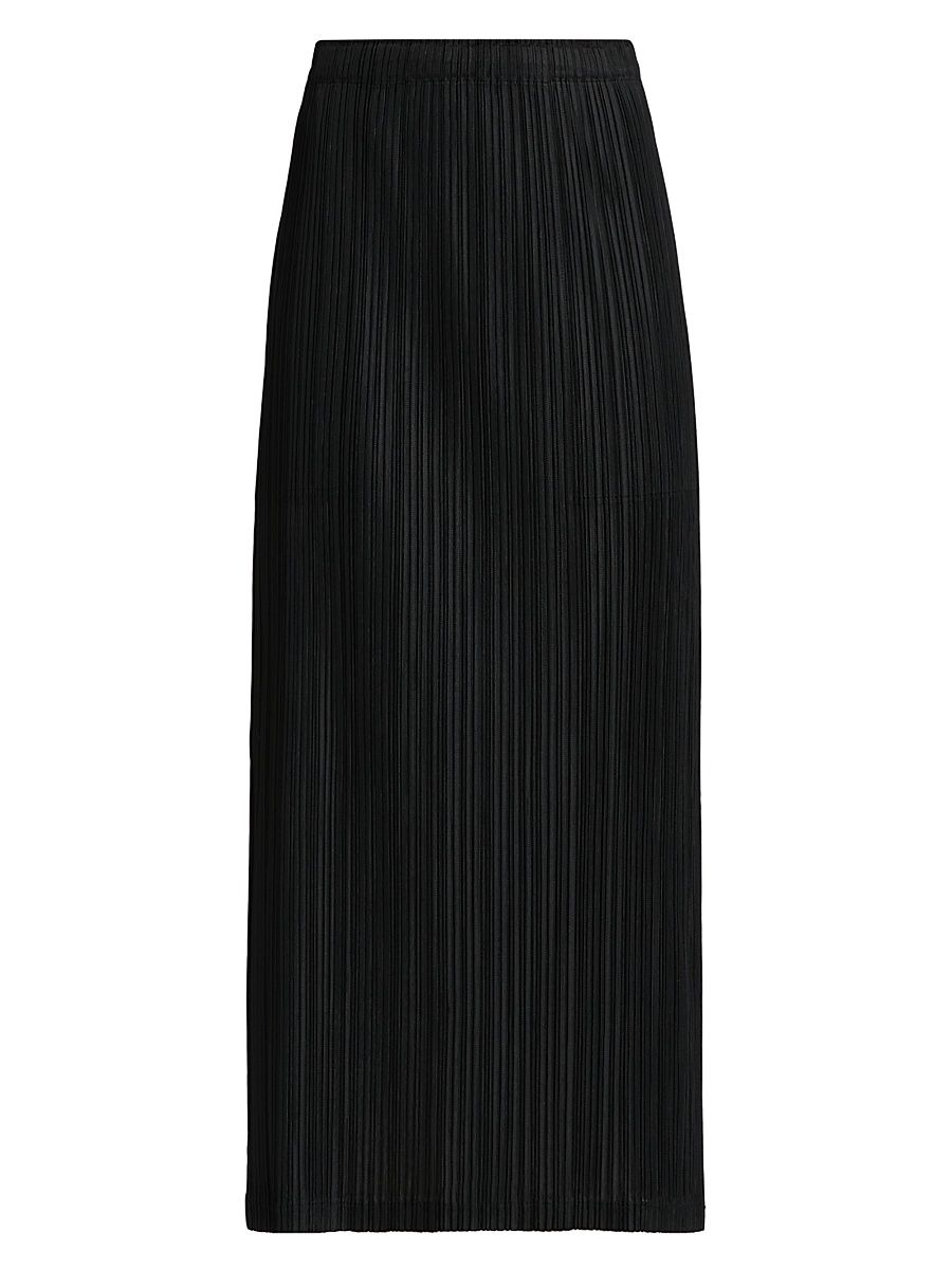 Women's Thicker Bottoms Midi-Skirt - Black - Size Large