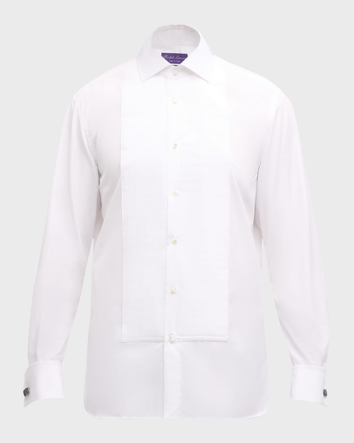 Men & apos;s Solid Poplin Aston Pleated Formal Dress Shirt