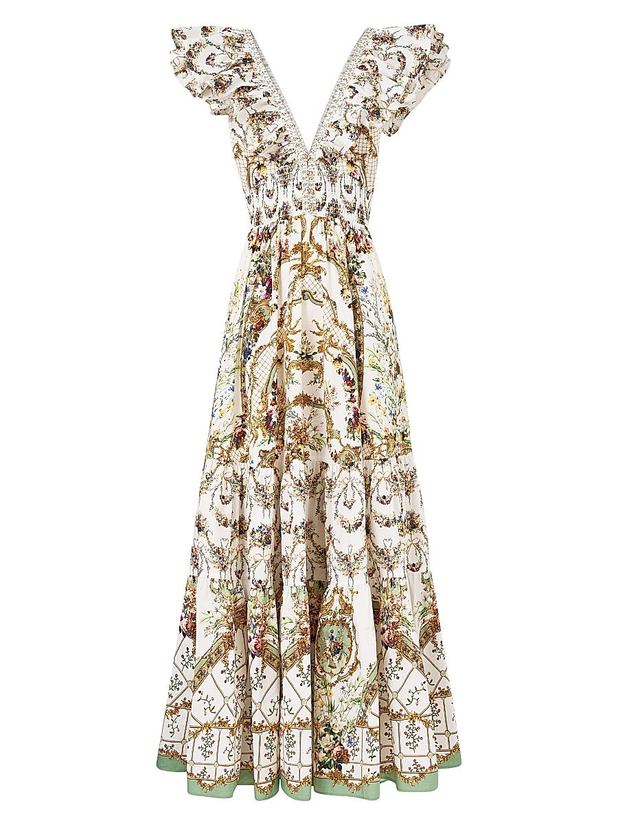 Women's Floral Ruffle Maxi Dress - Dressing Room Drama - Size XL