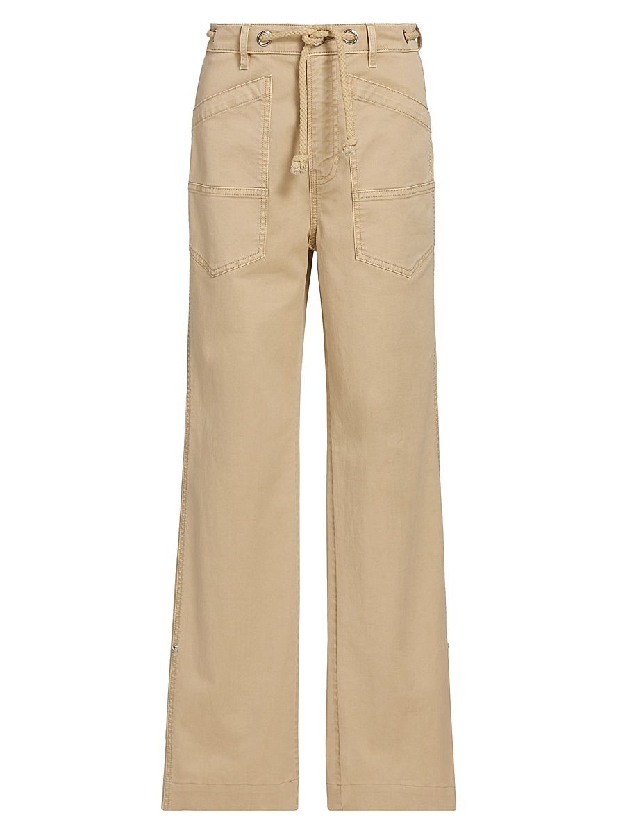 Women's Heather Straight-Leg Pants - Stone Khaki - Size 31