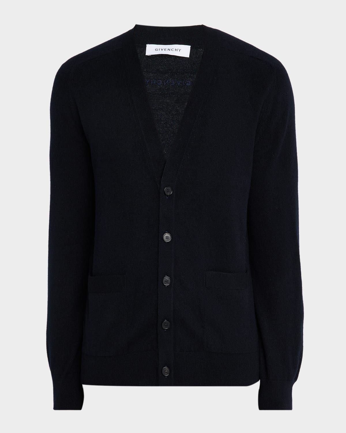 Men & apos;s Cashmere Tonal Logo V-Neck Cardigan