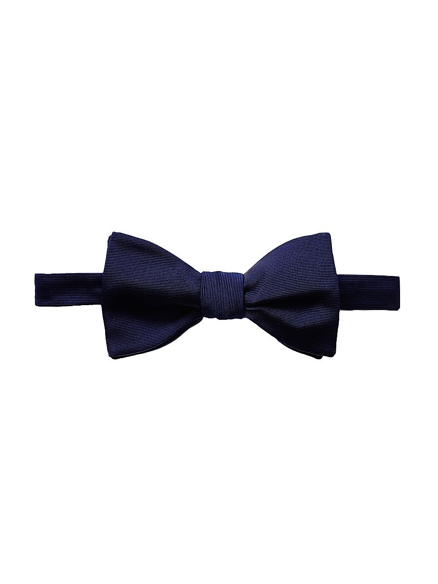 Men's Silk Self-Tie Bow Tie - Navy