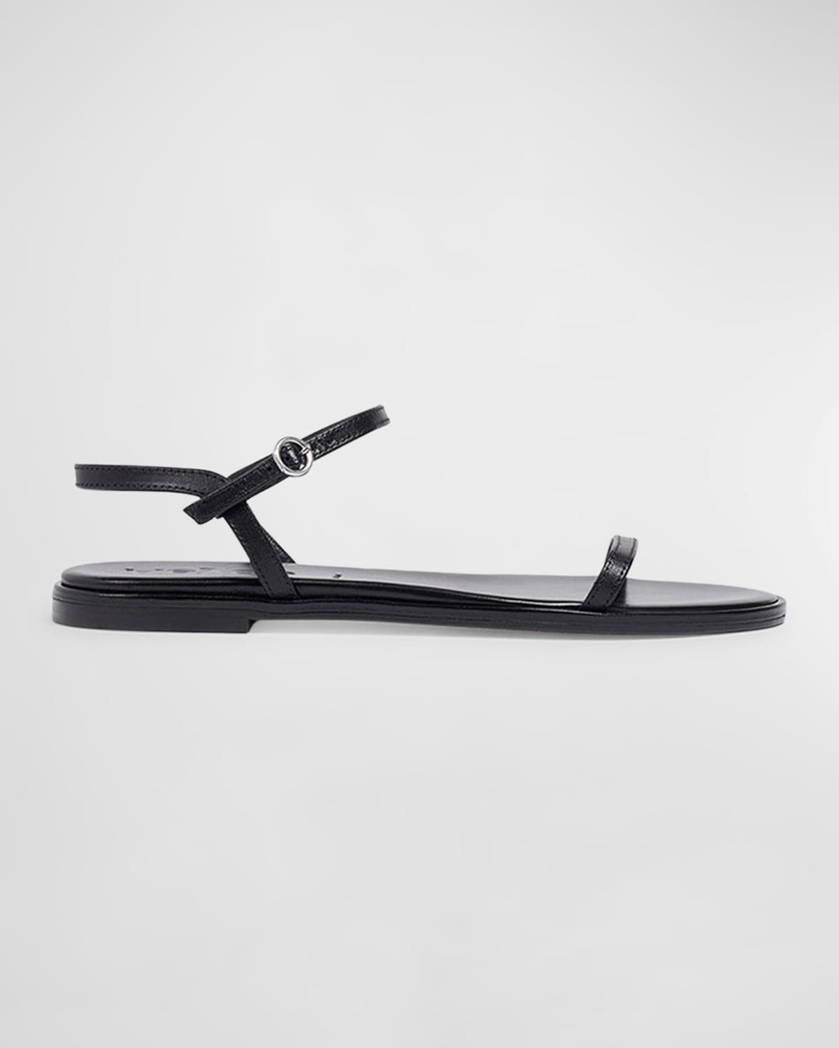 Nettie Leather Ankle-Strap Sandals