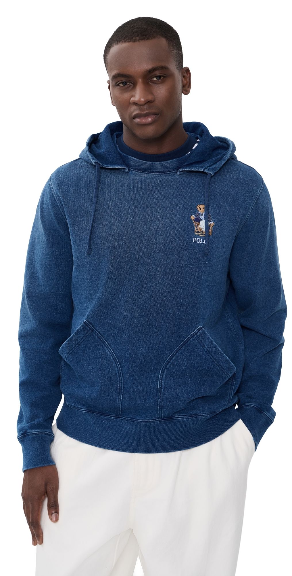 Polo Ralph Lauren Original Label Indigo Terry Newport Bear Hoodie Newport Bear/Dark Indigo XXL