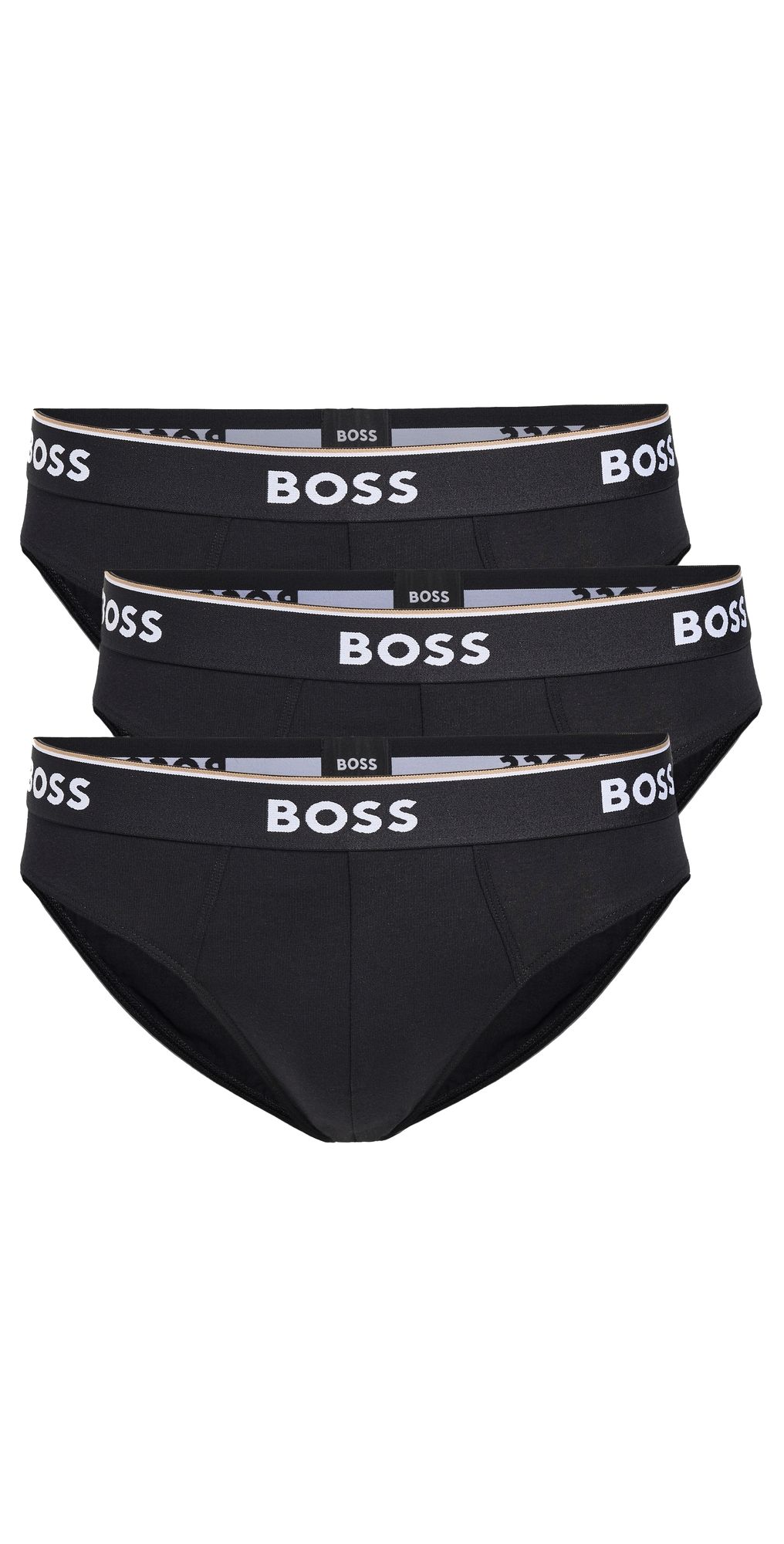 BOSS Stretch Cotton Briefs 3 Pack Black XXL