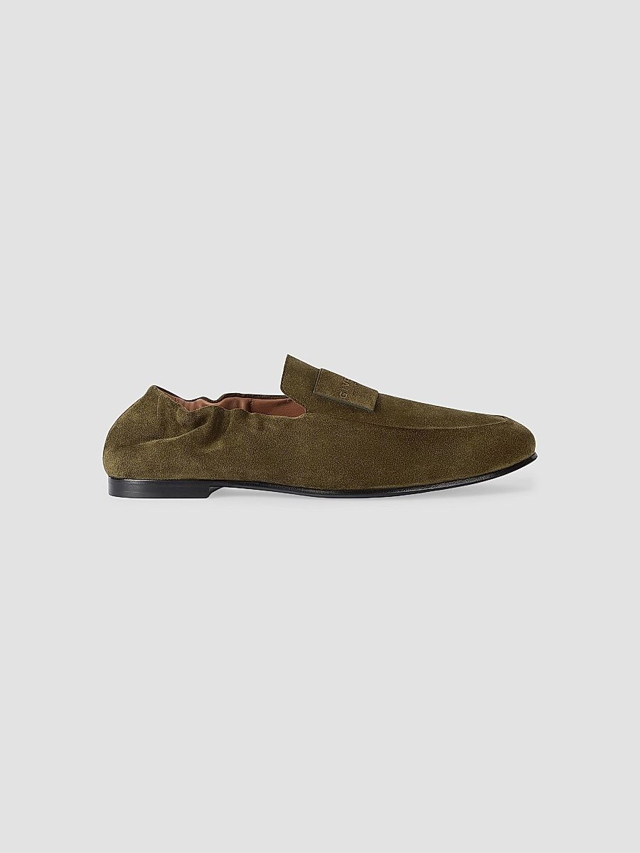 Givenchy Men's Label Loafers in Suede - Khaki - Size 13