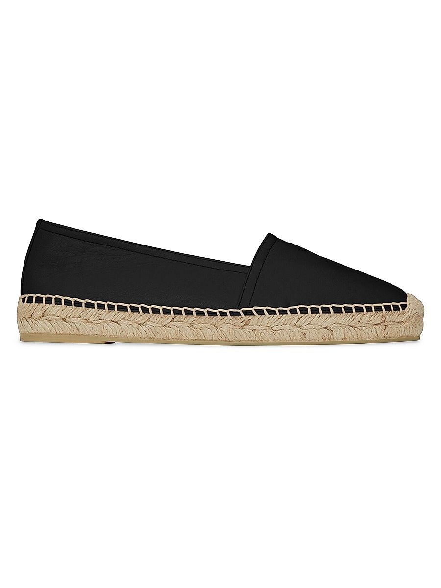 Women's Monogram Espadrilles In Lambskin - Black - Size 12