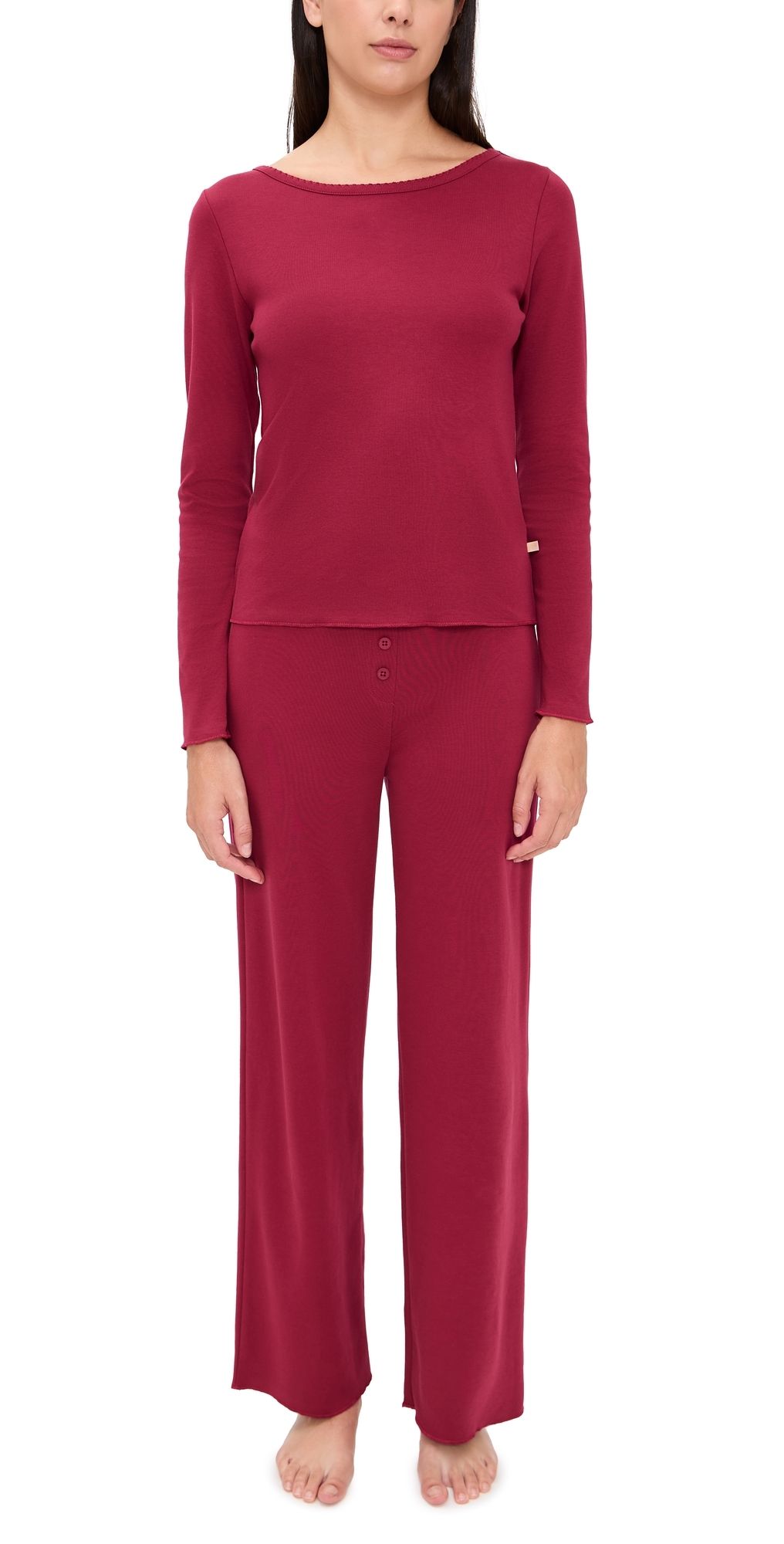 Cozyland by Morgan Lane Ellie Pajama Set Cranberry P