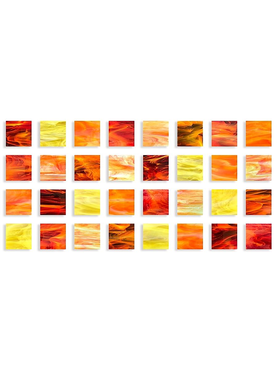 Block Series 32-Piece Water Glass Wall Sculpture
