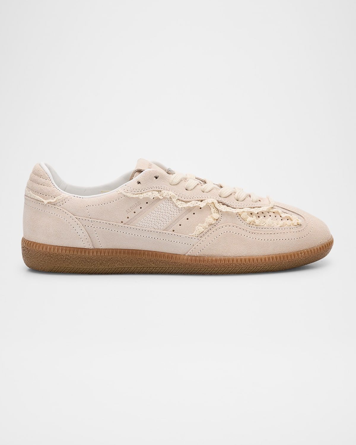 TB.490 Suede Crochet-Trim Sneakers