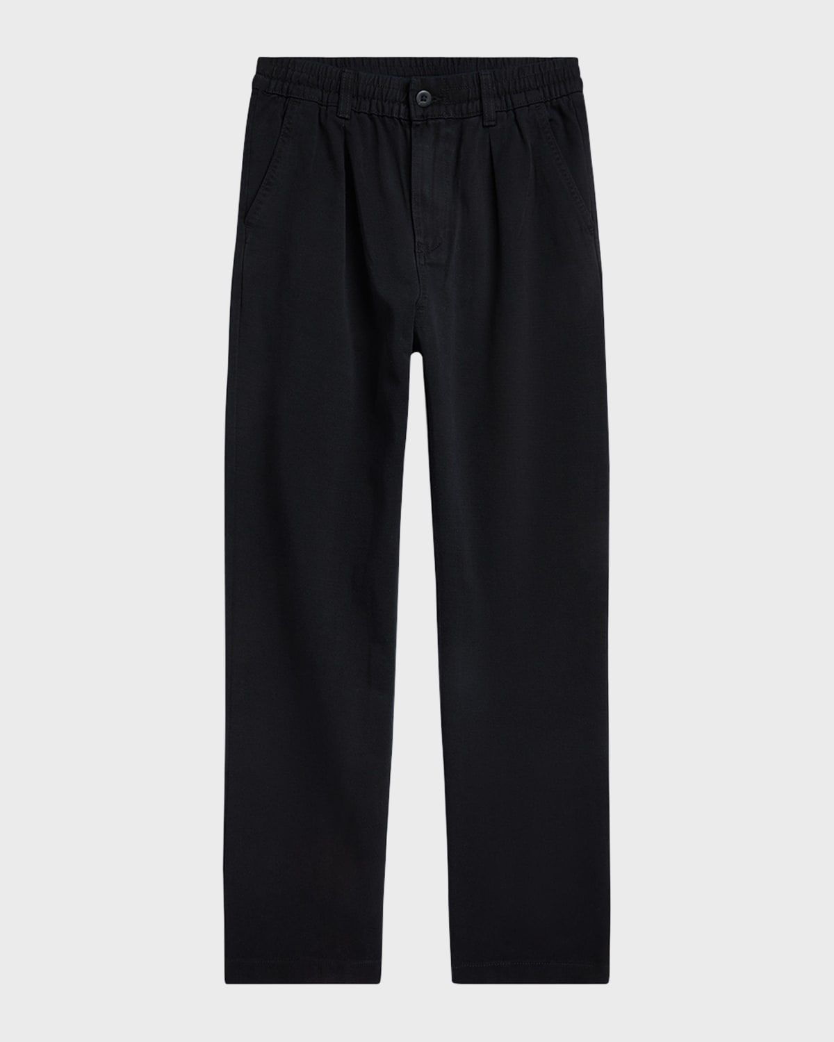 Boy & apos;s Twill Pleated Straight Leg Pants