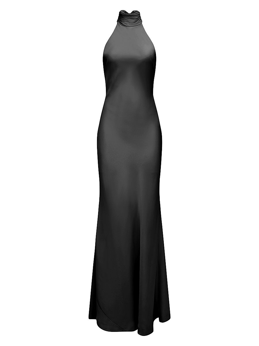 Women's Speranza Satin Gown - Black - Size 16