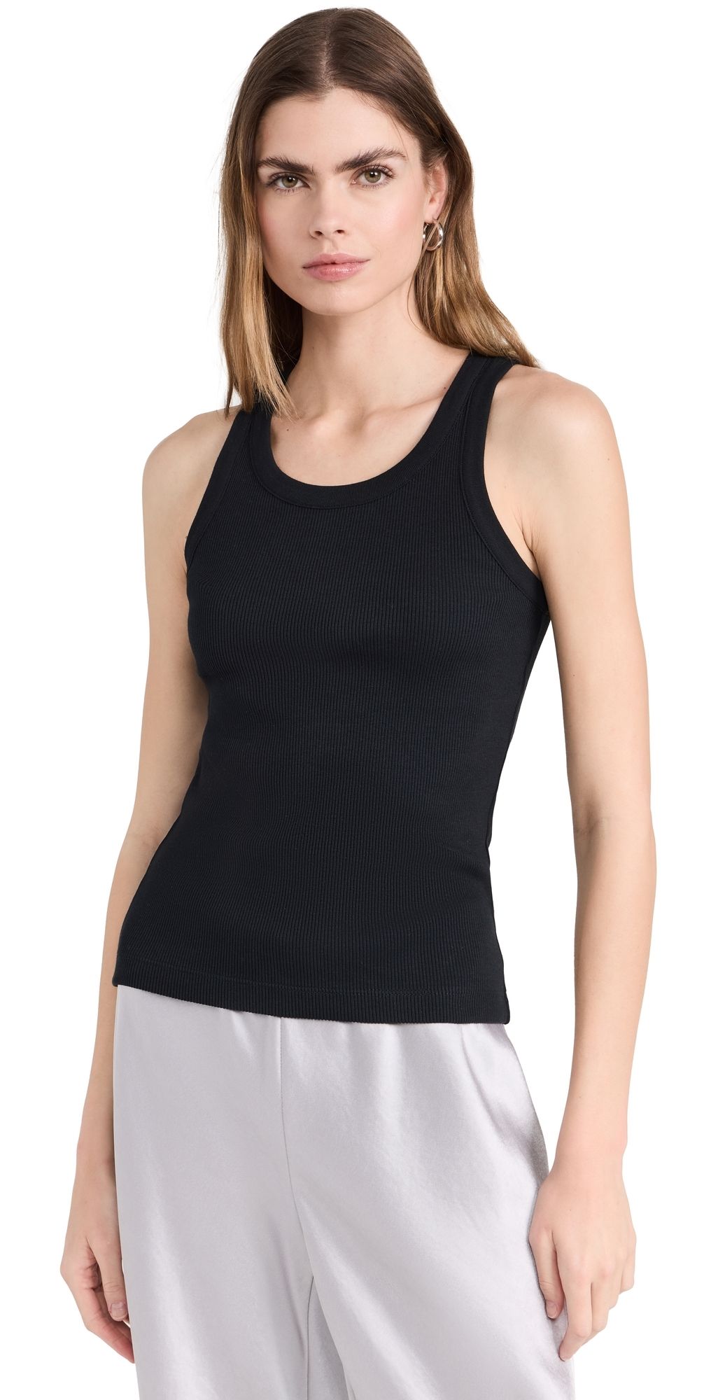 Vince Scoop Neck Tank Black S