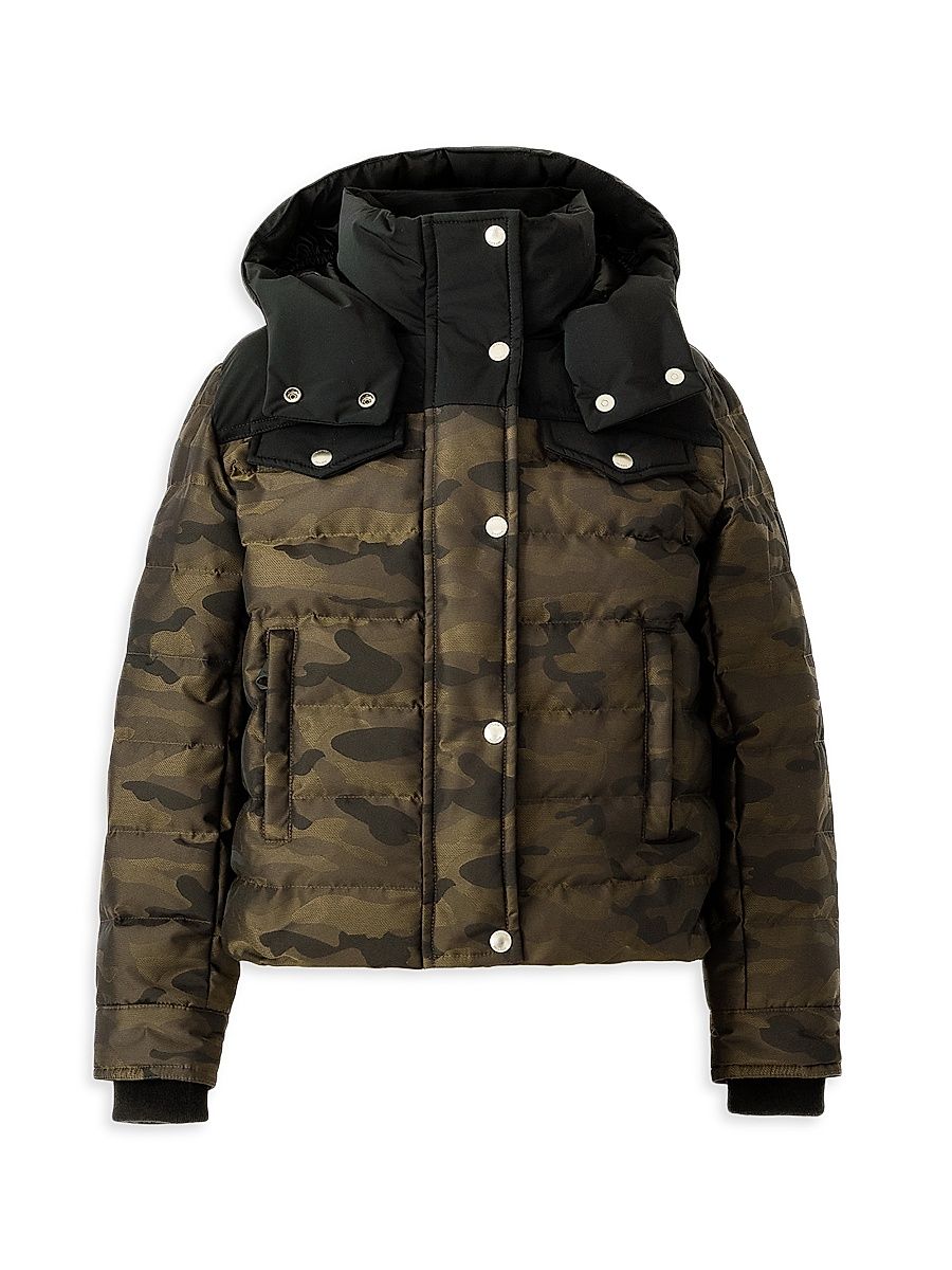 Little Boy's & Boy's Adriel Camouflage Puffer Jacket - Army - Size 6