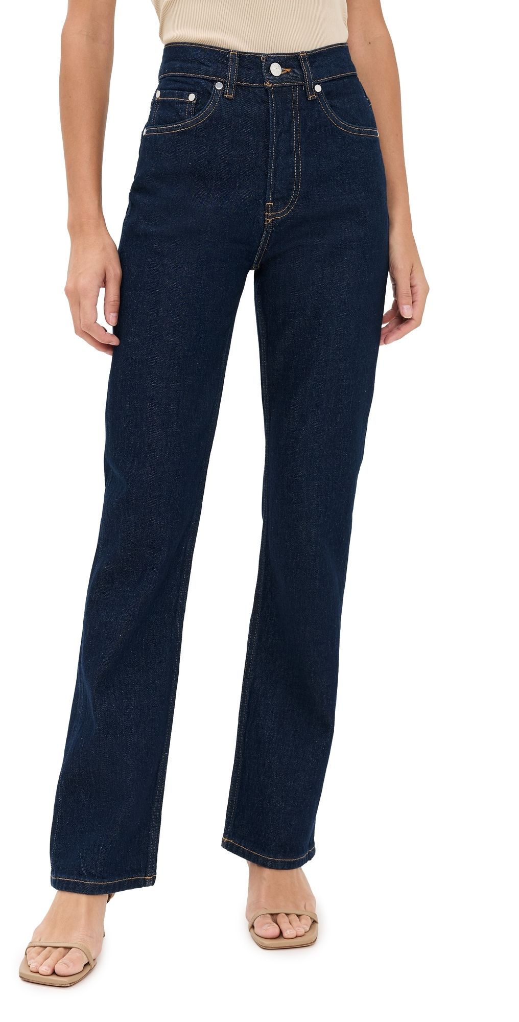 EB Denim High Rise Straight Jeans Havana Night 30