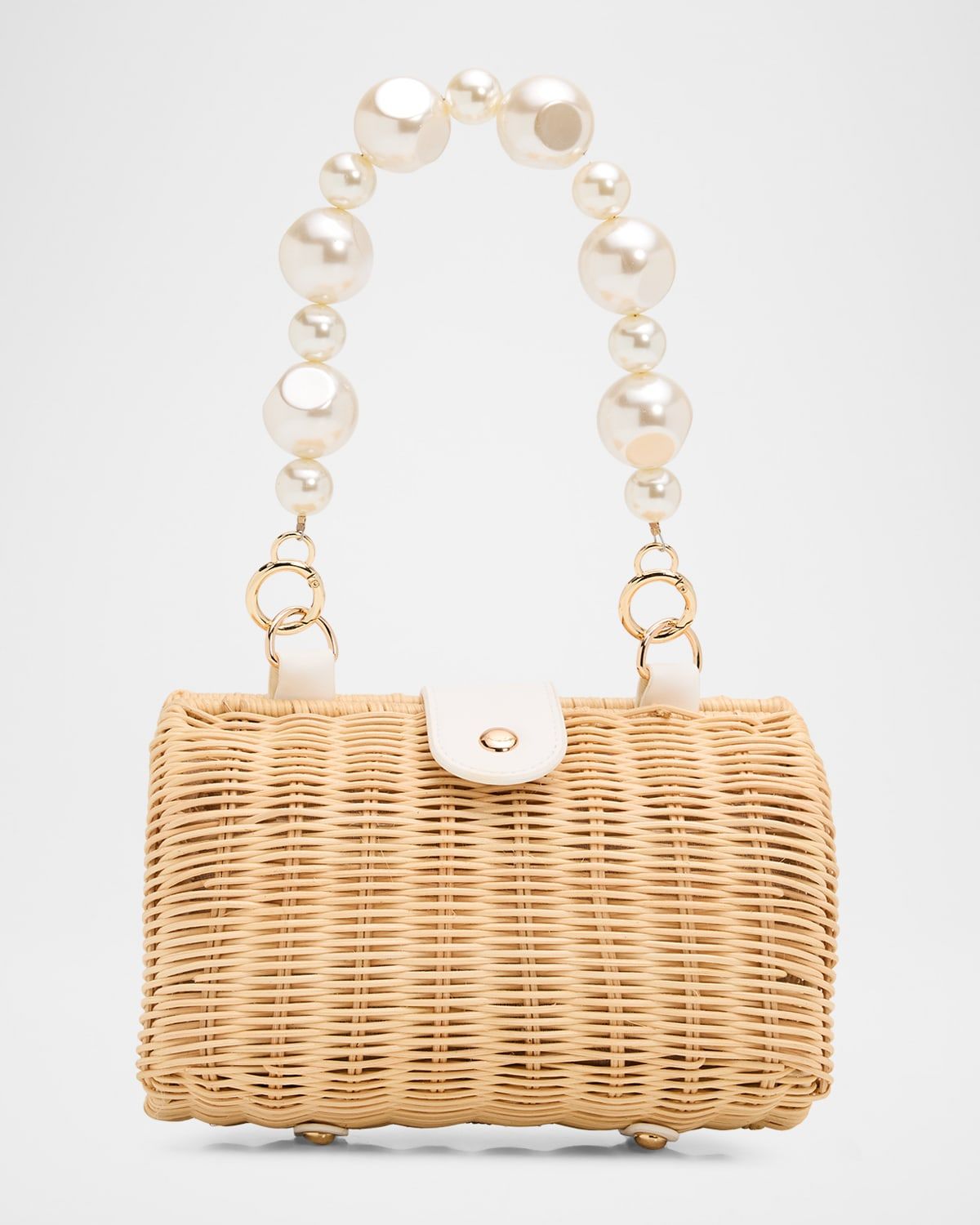 Page Pearly Rattan Shoulder Bag