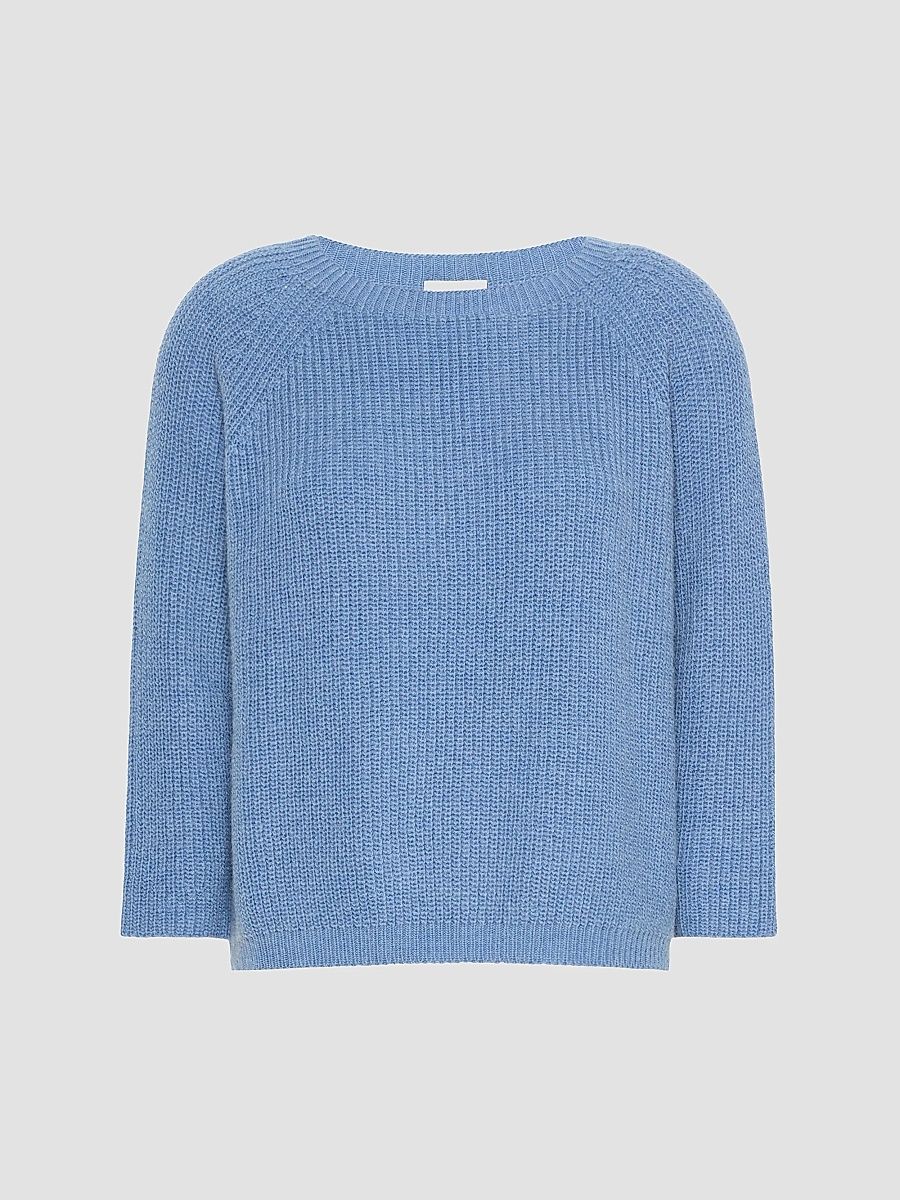 Women's Mohair Blend Knit Jumper - Light Blue - Size XL